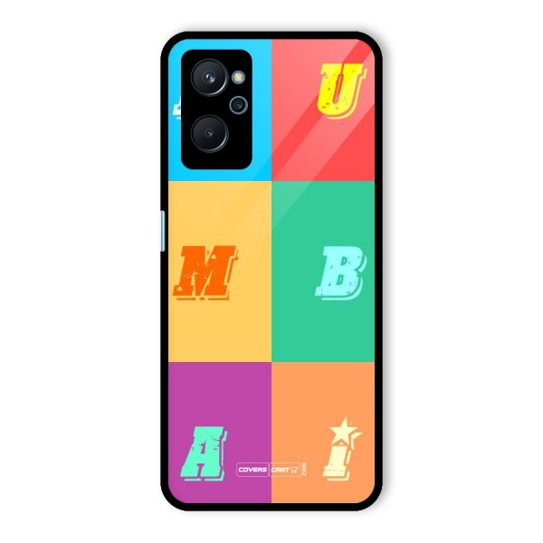 Mumbai Alphabets Glass Back Case for Realme 9i