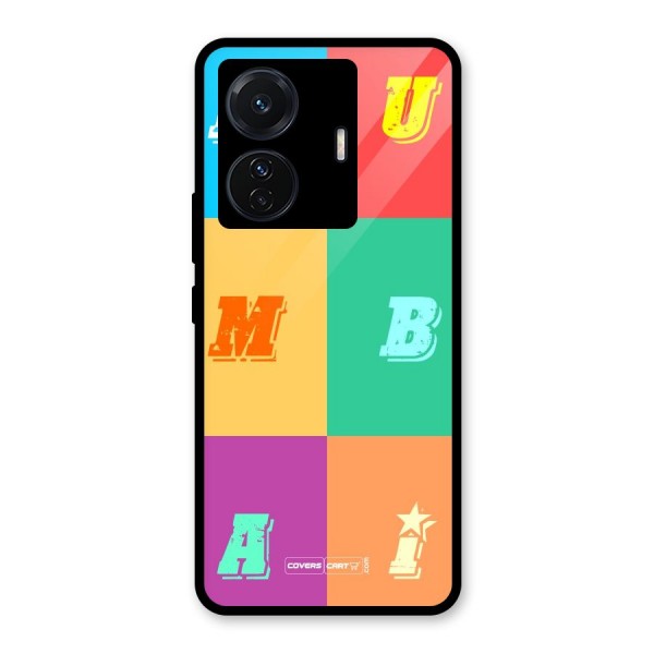 Mumbai Alphabets Glass Back Case for Vivo T1 Pro