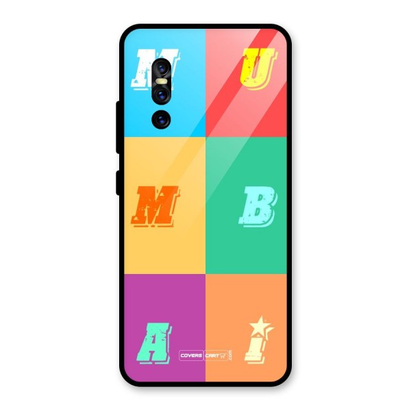 Mumbai Alphabets Glass Back Case for Vivo V15 Pro