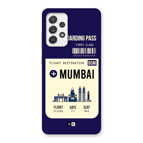 Mumbai Boarding Pass Back Case for Galaxy A52