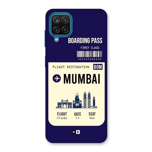 Mumbai Boarding Pass Back Case for Galaxy F12