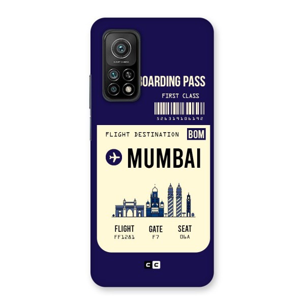 Mumbai Boarding Pass Back Case for Mi 10T 5G