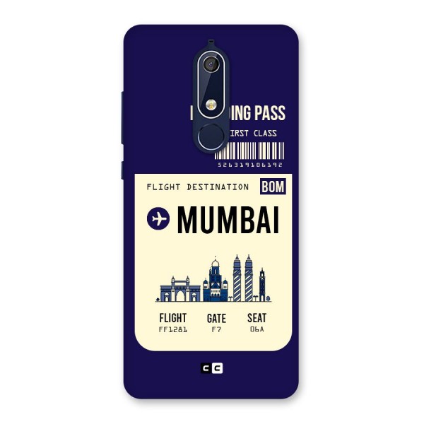 Mumbai Boarding Pass Back Case for Nokia 5.1