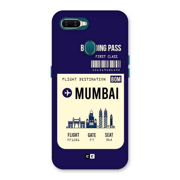 Mumbai Boarding Pass Back Case for Oppo A12