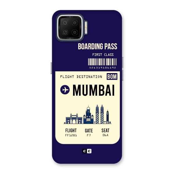 Mumbai Boarding Pass Back Case for Oppo F17