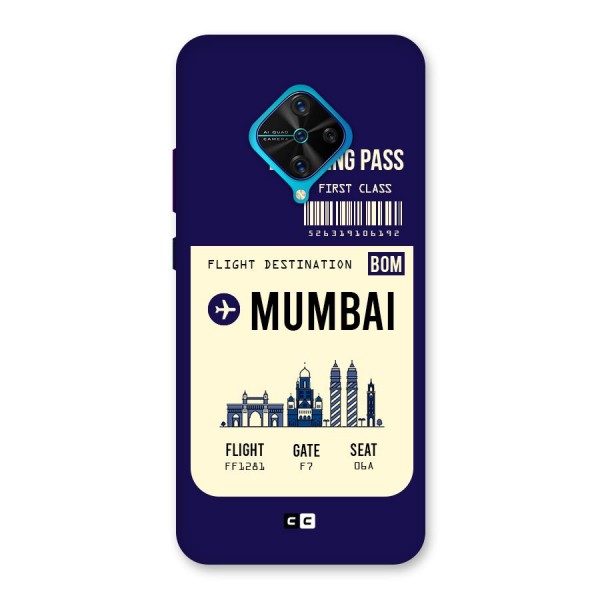 Mumbai Boarding Pass Back Case for Vivo S1 Pro