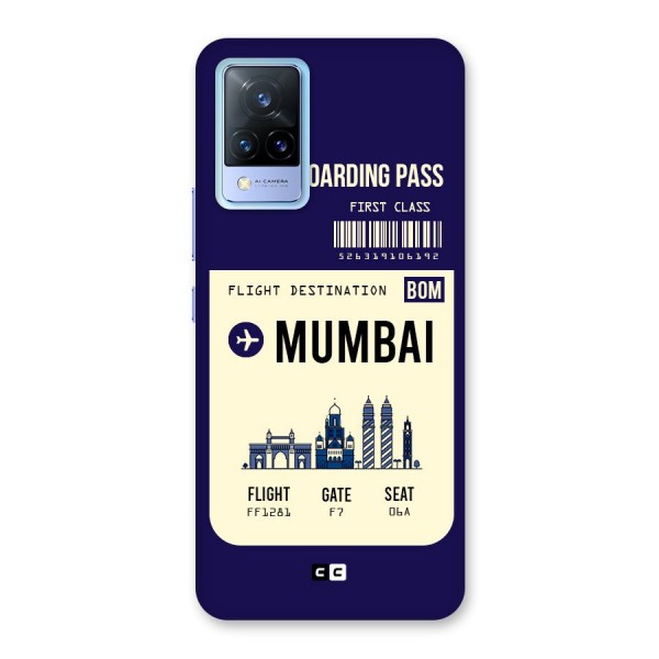 Mumbai Boarding Pass Back Case for Vivo V21 5G