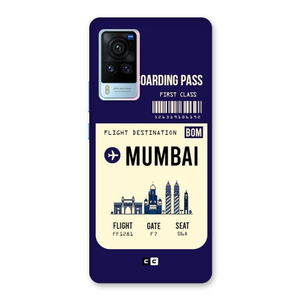 Mumbai Boarding Pass Back Case for Vivo X60 Pro