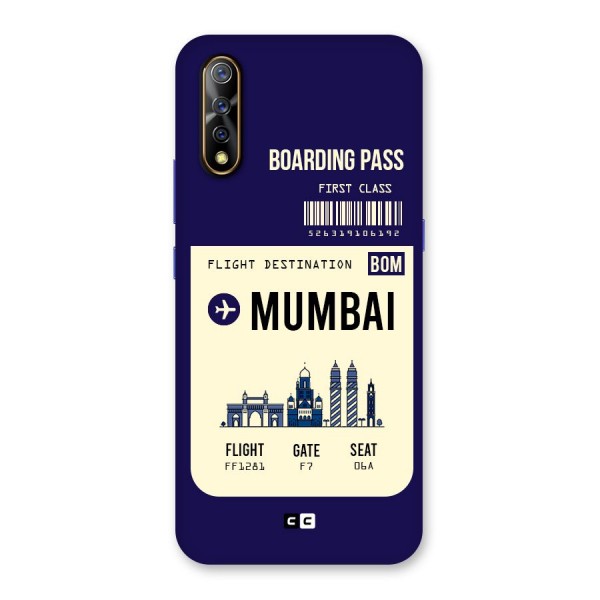 Mumbai Boarding Pass Back Case for Vivo Z1x