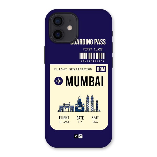 Mumbai Boarding Pass Back Case for iPhone 12