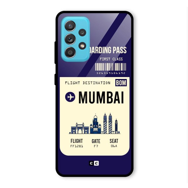 Mumbai Boarding Pass Glass Back Case for Galaxy A52