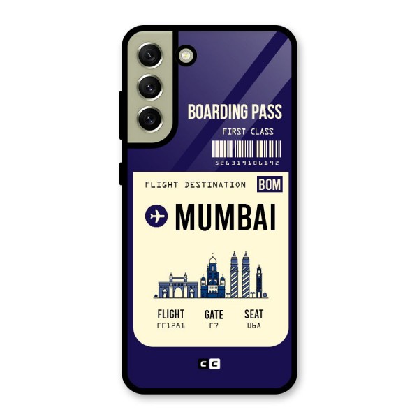 Mumbai Boarding Pass Glass Back Case for Galaxy S21 FE 5G