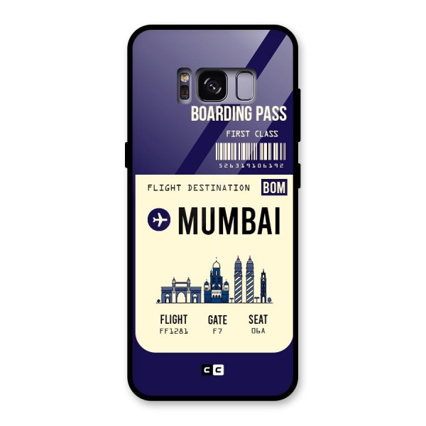 Mumbai Boarding Pass Glass Back Case for Galaxy S8