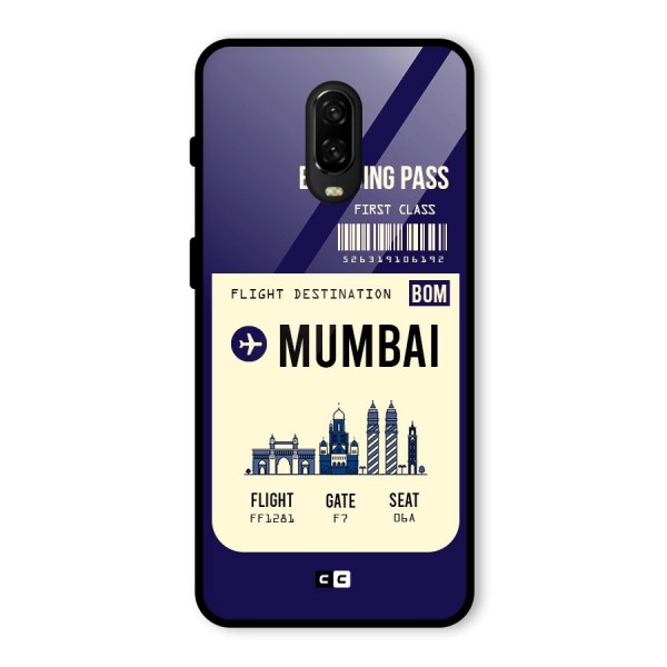 Mumbai Boarding Pass Glass Back Case for OnePlus 6T