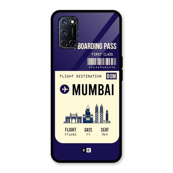 Mumbai Boarding Pass Glass Back Case for Oppo A52