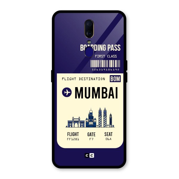 Mumbai Boarding Pass Glass Back Case for Oppo F11