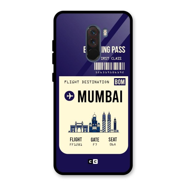 Mumbai Boarding Pass Glass Back Case for Poco F1