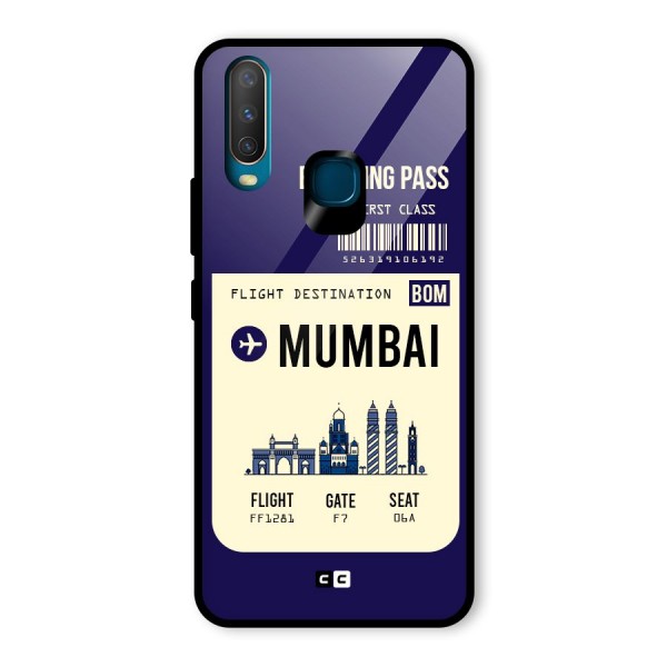 Mumbai Boarding Pass Glass Back Case for Vivo Y12