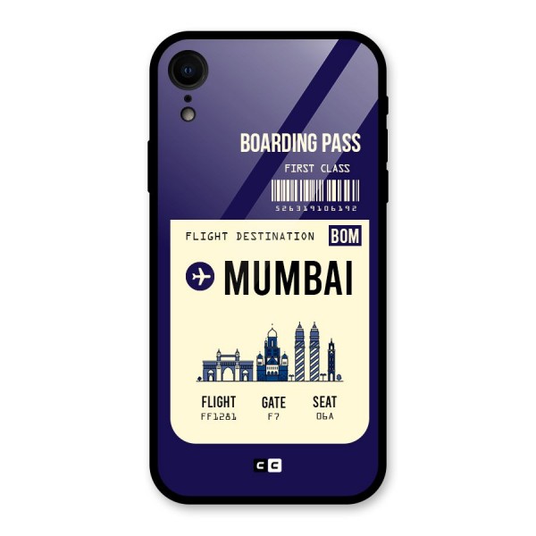 Mumbai Boarding Pass Glass Back Case for XR