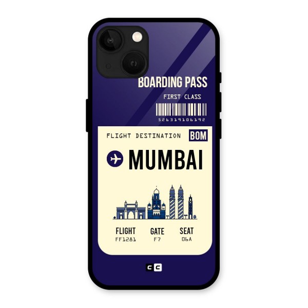 Mumbai Boarding Pass Glass Back Case for iPhone 13