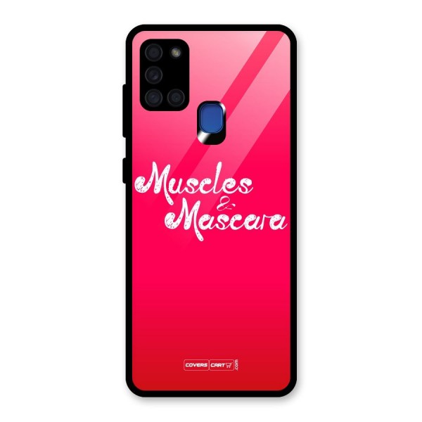 Muscles and Mascara Glass Back Case for Galaxy A21s