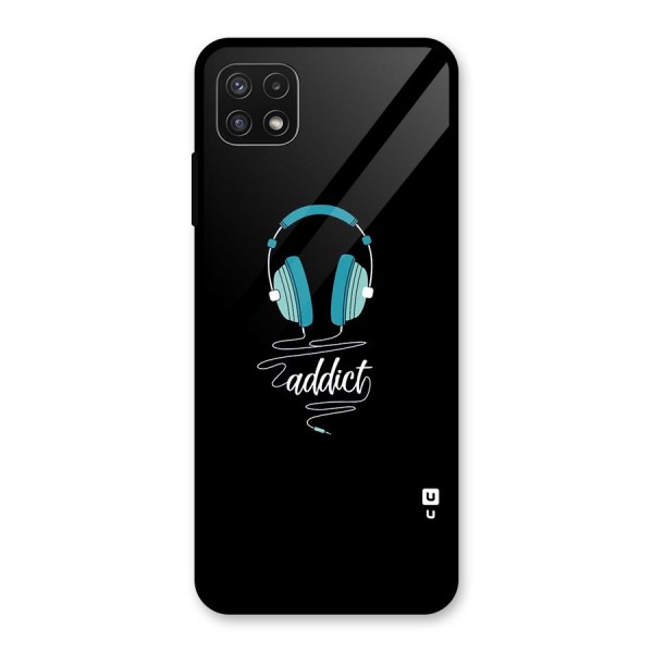 Music Addict Glass Back Case for Galaxy A22 5G