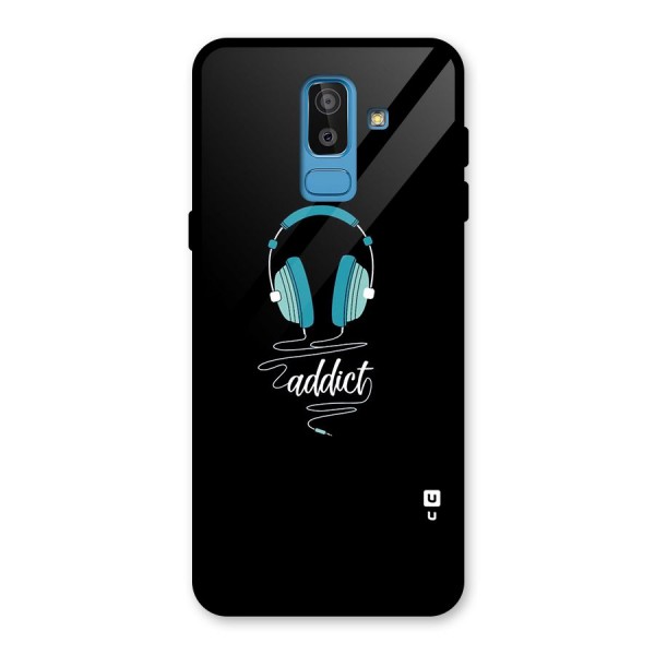 Music Addict Glass Back Case for Galaxy J8