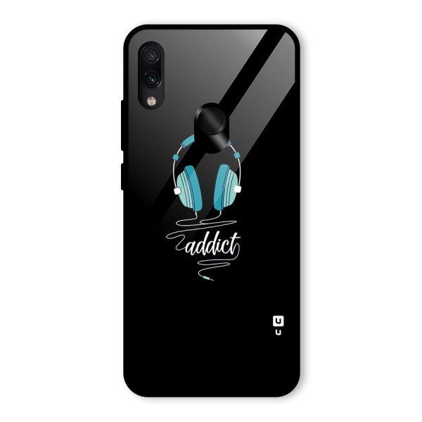 Music Addict Glass Back Case for Redmi Note 7