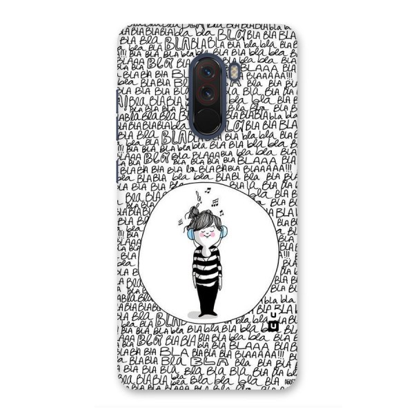 Music And Bla Bla Back Case for Poco F1