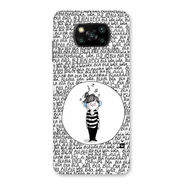 Music And Bla Bla Back Case for Poco X3