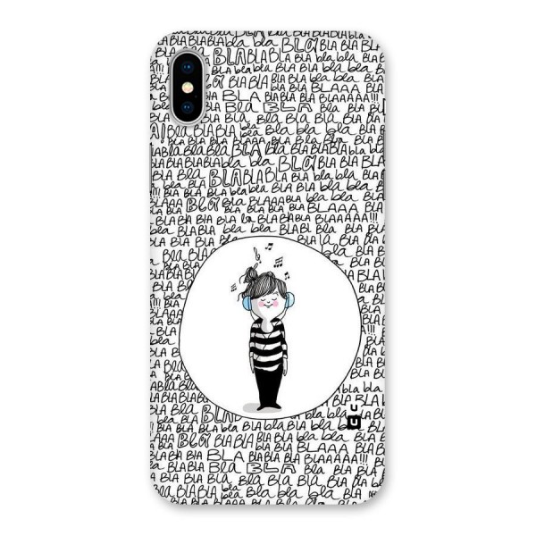 Music And Bla Bla Back Case for iPhone XS