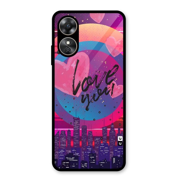 Music City Love Glass Back Case for Oppo A17