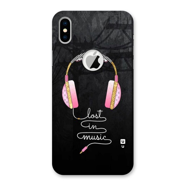 Music Lost Back Case for iPhone XS Logo Cut