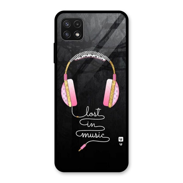 Music Lost Glass Back Case for Galaxy A22 5G