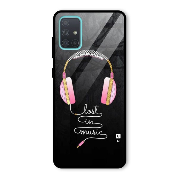 Music Lost Glass Back Case for Galaxy A71