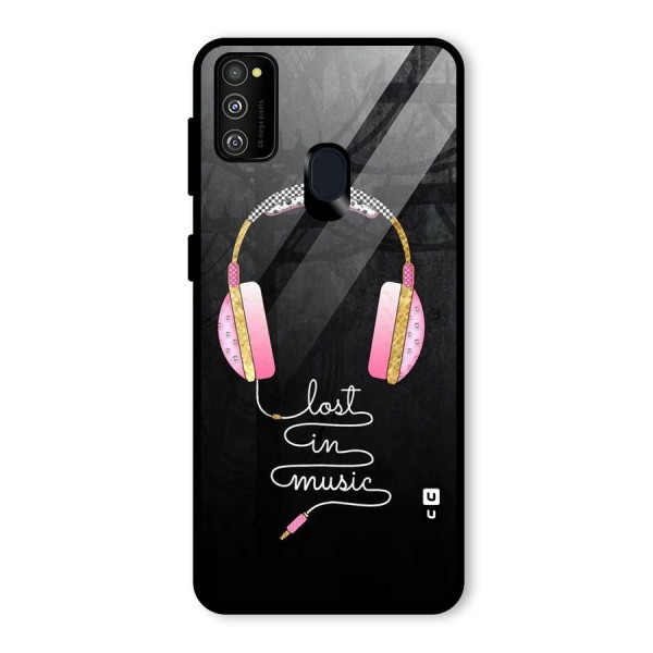 Music Lost Glass Back Case for Galaxy M21