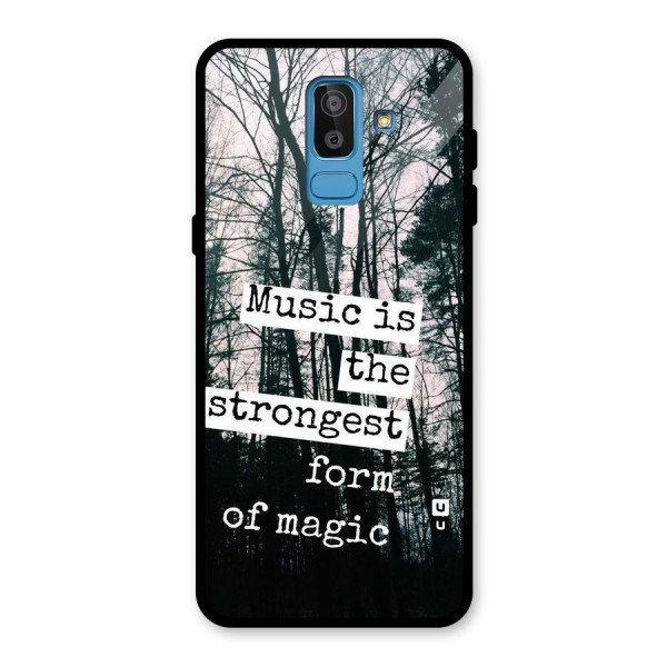 Music Magic Glass Back Case for Galaxy J8