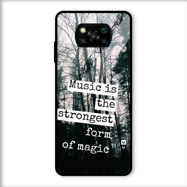 Music Magic Glass Back Case for Poco X3