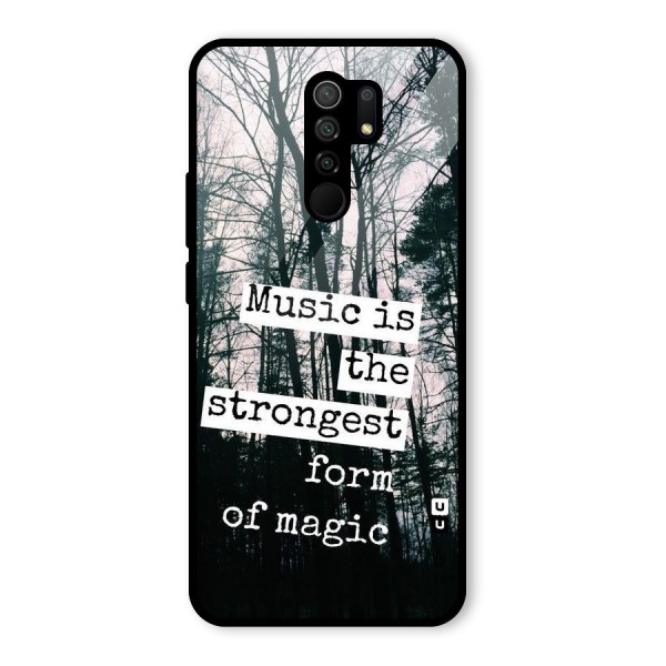 Music Magic Glass Back Case for Redmi 9 Prime