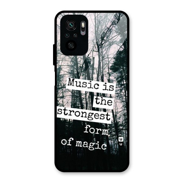 Music Magic Glass Back Case for Redmi Note 10