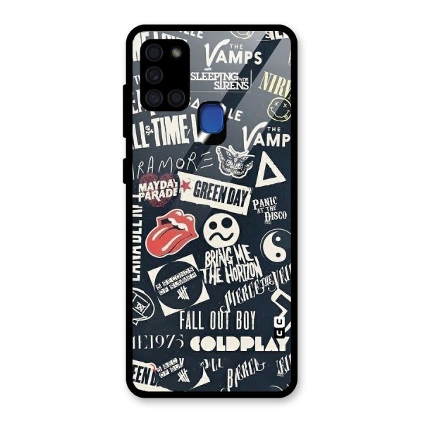 Music My Paradise Glass Back Case for Galaxy A21s