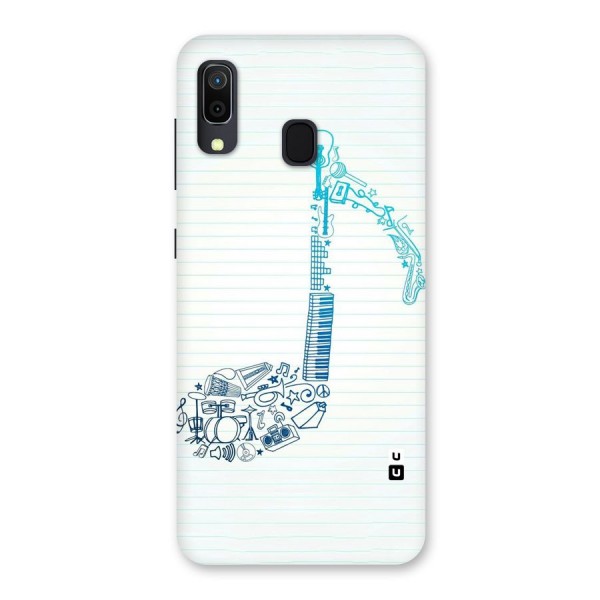 Music Note Design Back Case for Galaxy A30