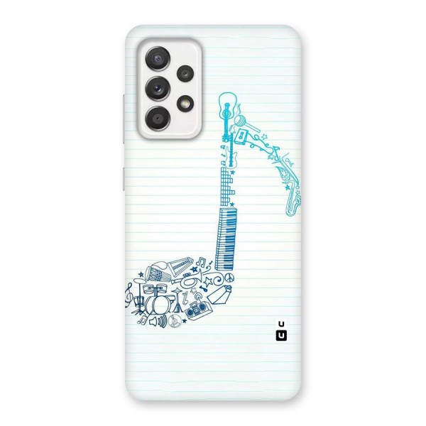 Music Note Design Back Case for Galaxy A52