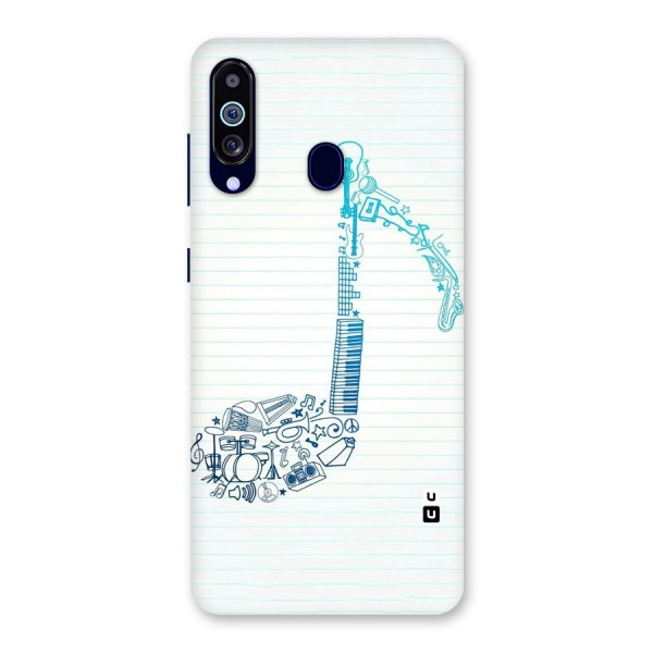 Music Note Design Back Case for Galaxy A60