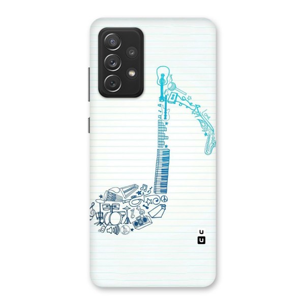 Music Note Design Back Case for Galaxy A72