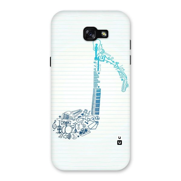 Music Note Design Back Case for Galaxy A7 (2017)