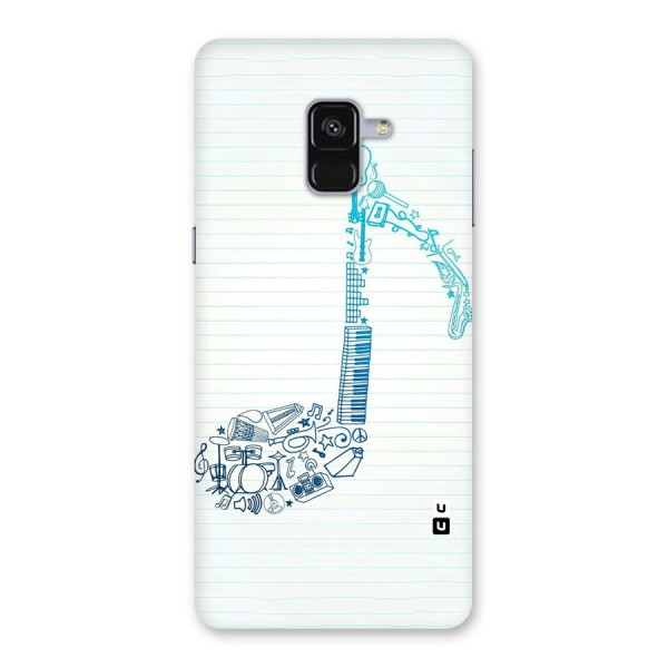 Music Note Design Back Case for Galaxy A8 Plus