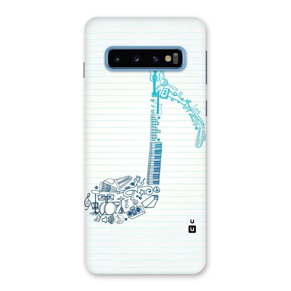 Music Note Design Back Case for Galaxy S10