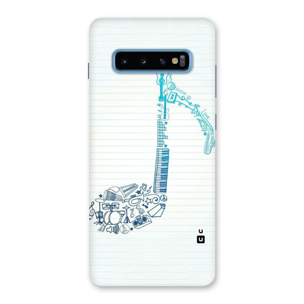 Music Note Design Back Case for Galaxy S10 Plus