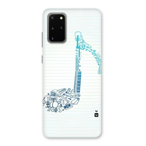 Music Note Design Back Case for Galaxy S20 Plus